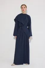 ŞAL YAKALI TUNİK PANTOLON 2'Lİ TAKIM