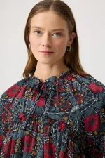 PATTERNED CHIFFON TUNIC