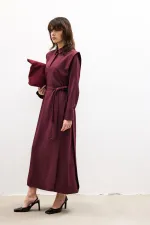 SHIRT COLLAR CREPE DRESS SHIRT COLLAR CREPE DRESS