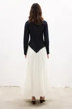 LİKRALI DENİM BLUZ ETEK 2'Lİ TAKIM