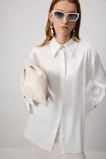 WIDE-CUFFS SATIN SHIRT