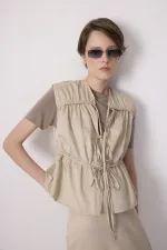 Gathered Detail Vest