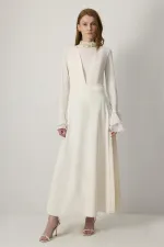 GILET EN CRÊPE PLISSÉ