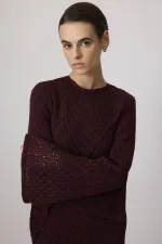 PAMUKLU ASTARLI BRODE ELBİSE