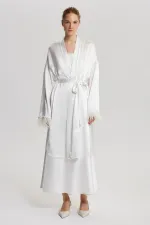 OTRİŞ DETAYLI SATEN BRIDE KİMONO