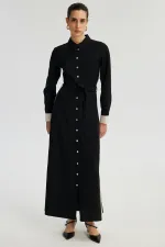 MOTHER OF PEARL BUTTON DETAIL SHIRT DRESS MOTHER OF PEARL BUTTON DETAIL SHIRT DRESS