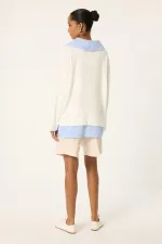 SHIRT COLLAR THIN SWEATSHIRT SHIRT COLLAR THIN SWEATSHIRT