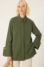 CHEMISE EN POPLIN À POIGNETS LARGES