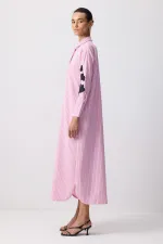 NAKIŞ DETAYLI GÖMLEK ELBİSE