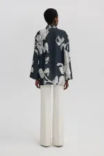 PATTERNED SATIN SHIRT