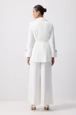 PİLELİ KRUVAZE YELEK PANTOLON TAKIM