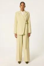 TIE-UP JACKET AND TROUSER SET