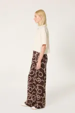JACQUARD PANTS WITH ELASTIC WAISTBAND