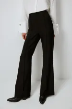 PANTALONS EN CRÊPE CÔTELÉS