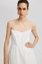 robe mini bustier en dentelle