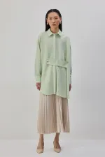 OVERSIZE STRIPED SATIN SHIRT OVERSIZE STRIPED SATIN SHIRT