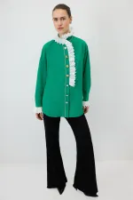 EMBROIDERED SHIRT WITH STONE EMBELLISHMENTS