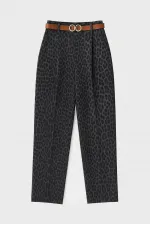 LEOPAR DESENLİ HAVUÇ PANTOLON