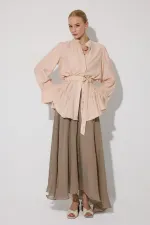 CHEMISE EN VISCOSE AVEC CEINTURE