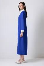 GOLD DÜĞMELİ KREP ELBİSE