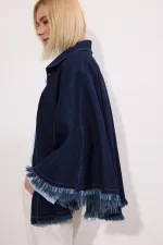 KEMER DETAYLI DENİM PANÇO