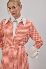 KAZAYAĞI DESENLİ TÜVİT ELBİSE