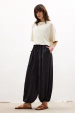 DESENLİ PAÇASI LASTİKLİ PANTOLON