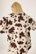 VESTE EN GABARDINE MINEURE À MOTIFS