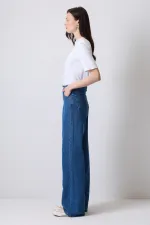WIDE-LEG DENIM PANTS