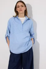 ÇİZGİLİ CEP DETAYLI TUNİK