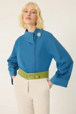CHEMISE EN POPLINE ASYMÉTRIQUE