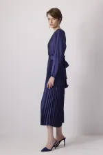 PİLELİ SATEN  ELBİSE