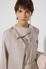 Tunique Cupra à boutons dorés