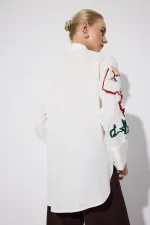 CHEMISE EN VISCOSE BRODÉE