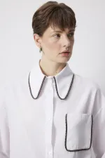 BİYE DETAYLI SATEN GÖMLEK