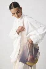 SAC EN ORGANZA À BANDOULIÈRE ÉPAISSE