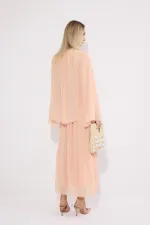 ROBE EN CHIFFON À VOLANTS