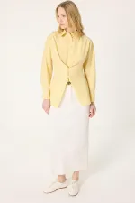 DÜĞME DETAYLI POPLIN GÖMLEK