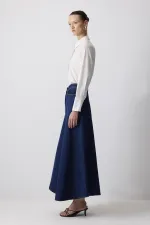 JUPE EN JEAN À COUPE ASYMÉTRIQUE