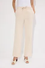 BELİ LASTİKLİ DENİM PANTOLON