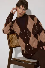 Gilet oversize à motif baklava Gilet oversize à motif baklava