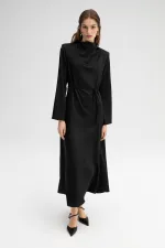 BELTED SATIN DRESS BELTED SATIN DRESS