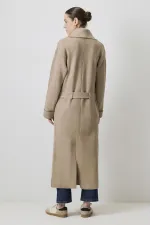 CARDIGAN LONG EN MAILLE AVEC CEINTURE À LA TAILLE