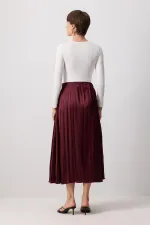 CRUSHED SATIN SKIRT CRUSHED SATIN SKIRT