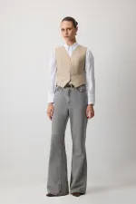 GILET BLAZER EN CUIR VEGAN