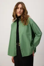 TEK CEPLİ OVERSIZE GÖMLEK