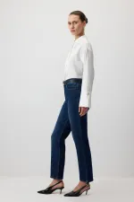 ELASTIC WAIST DENIM PANTS