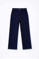 PAÇASI PÜSKÜLLÜ DENİM PANTOLON