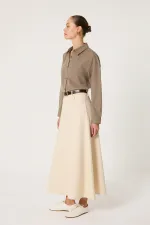 jupe trapèze en jean