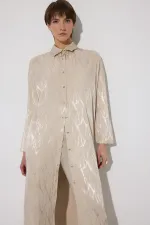 Jacquard Maxi Satin Tunic